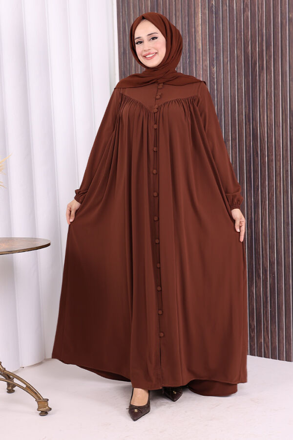 Robalı Britli Ferace 6022 Kahverengi - 1