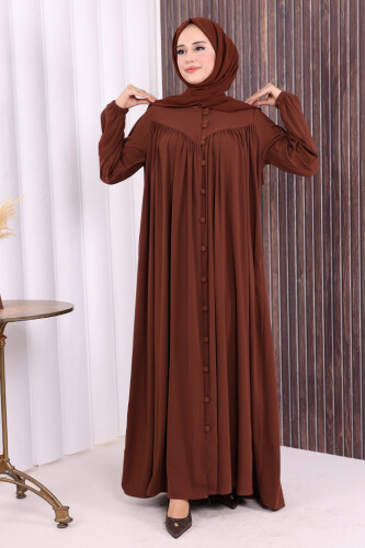 Robalı Britli Ferace 6022 Kahverengi - 2