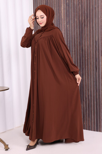 Robalı Britli Ferace 6022 Kahverengi - 3