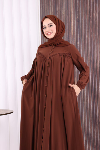 Robalı Britli Ferace 6022 Kahverengi - 5