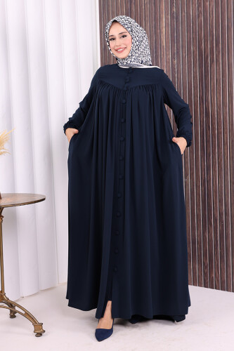 Robalı Britli Ferace 6022 Lacivert - Bym Fashion