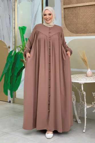 Robalı Britli Ferace 6022 Taba - Bym Fashion