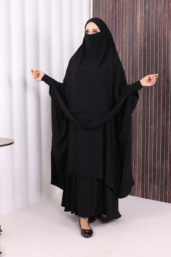 Sufleli Cilbab 6024 Siyah - 1