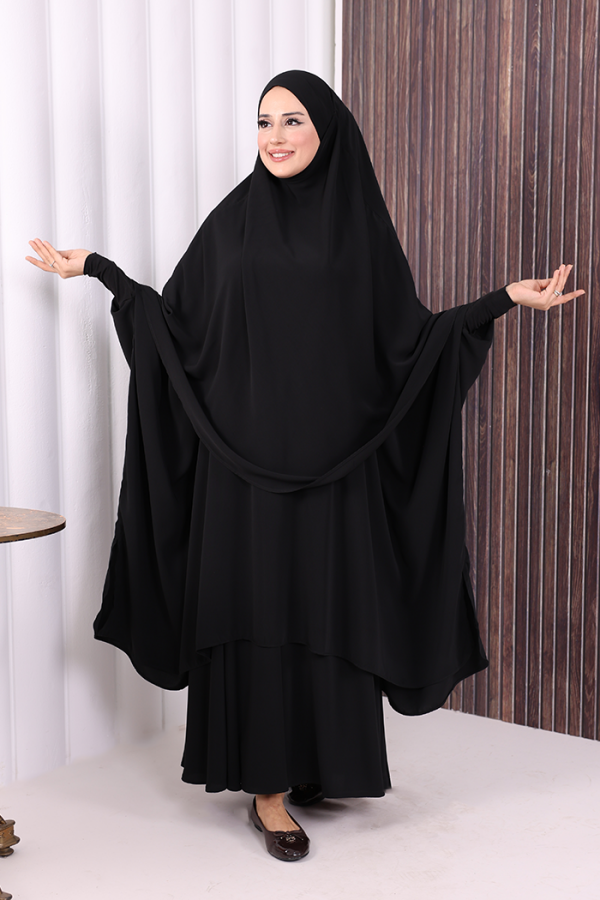 Sufleli Cilbab 6024 Siyah - 2
