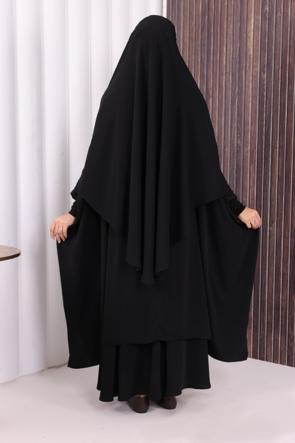 Sufleli Cilbab 6024 Siyah - 4
