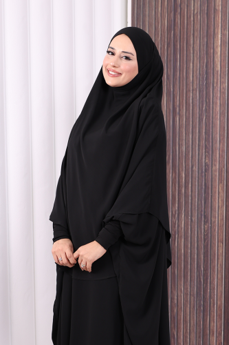 Sufleli Cilbab 6024 Siyah - 5