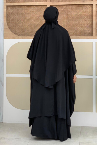 Sufleli Cilbab 6024 Siyah - 5