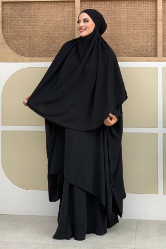Sufleli Cilbab 6024 Siyah - 7