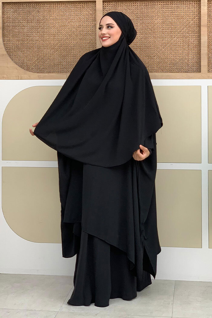 Sufleli Cilbab 6024 Siyah - 7