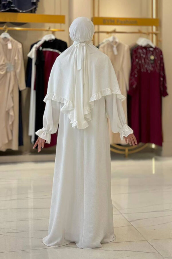 Sufleli Namaz Elbisesi 6034 Ekru - 2
