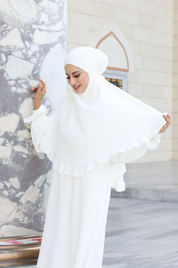Sufleli Namaz Elbisesi 6034 Ekru - 3
