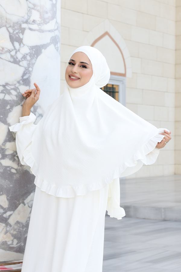Sufleli Namaz Elbisesi 6034 Ekru - 4