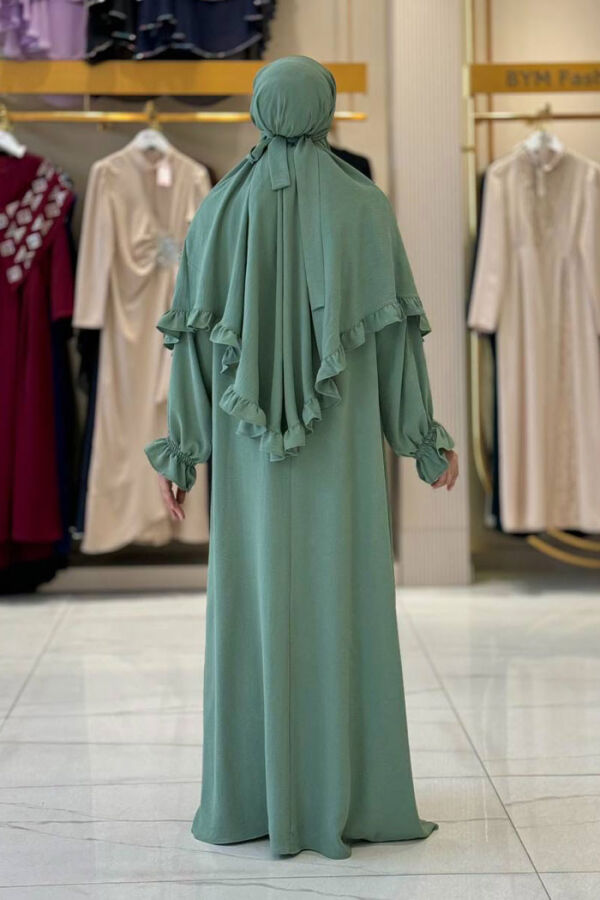Sufleli Namaz Elbisesi 6034 Mint - 2