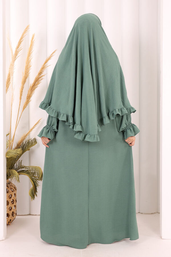 Sufleli Namaz Elbisesi 6034 Mint - 4