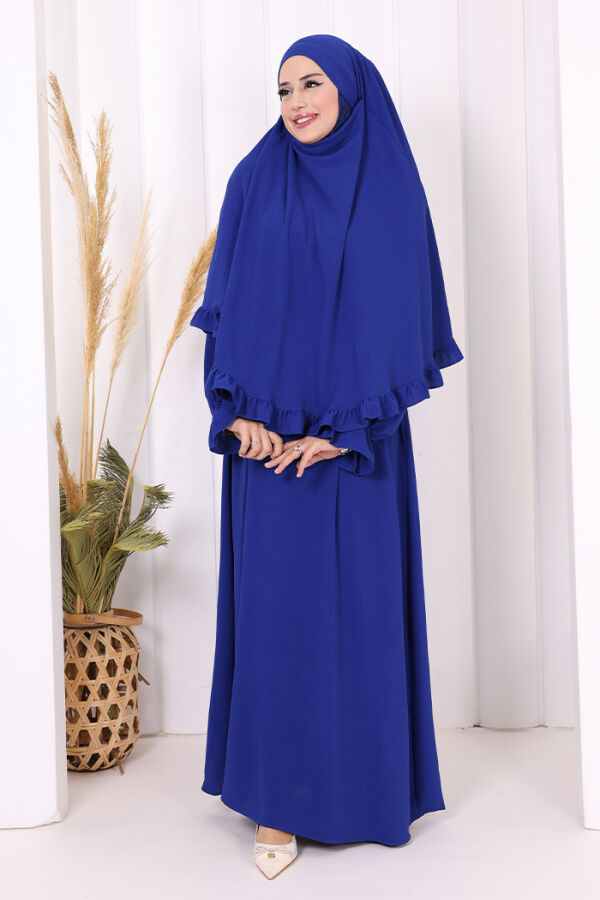 Sufleli Namaz Elbisesi 6034 Saks - 1