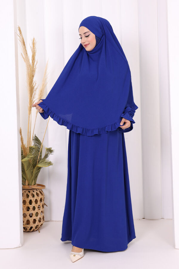 Sufleli Namaz Elbisesi 6034 Saks - 2