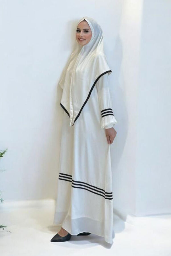 Şal Elbise İkili Takım 6036 Ekru - 2