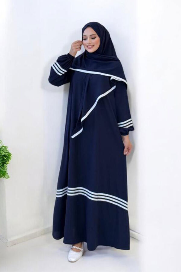 Şal Elbise İkili Takım 6036 Lacivert - 1