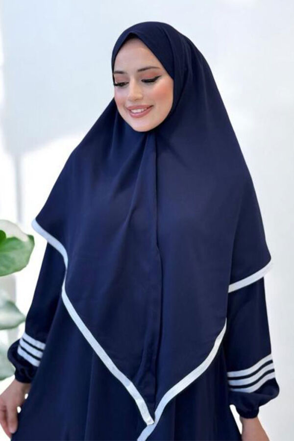Şal Elbise İkili Takım 6036 Lacivert - 4