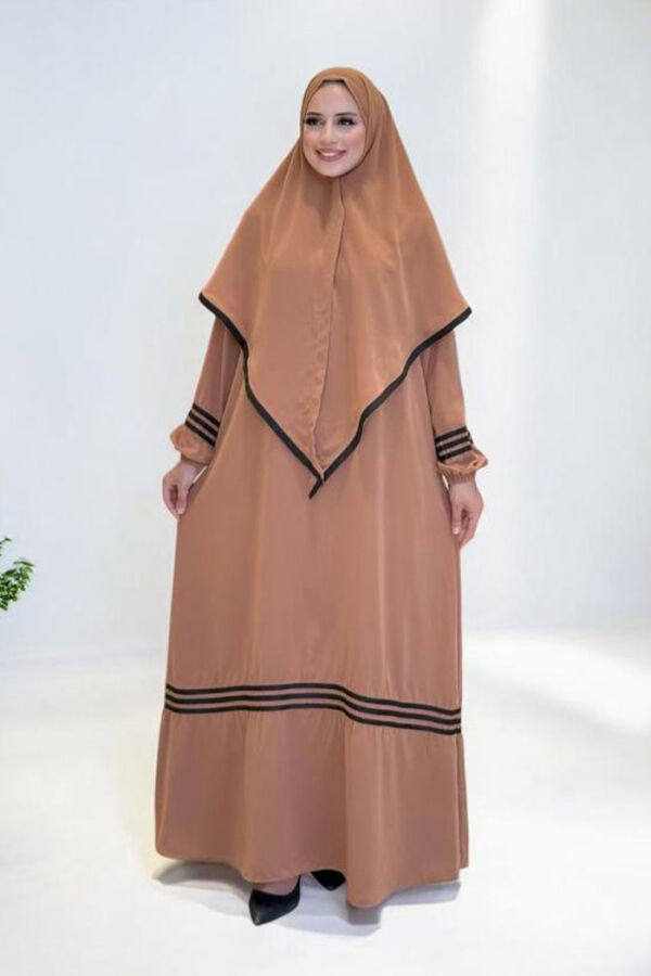 Şal Elbise İkili Takım 6036 Taba - 1