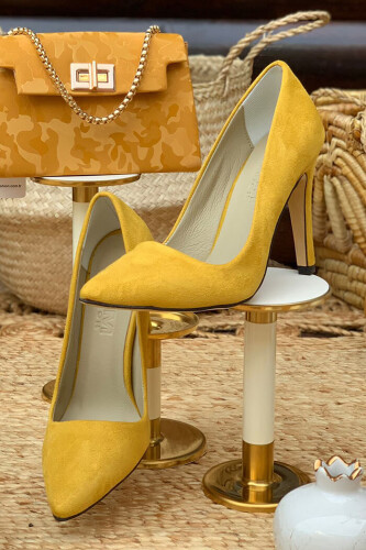 6538 Süet Stiletto Hardal - 6