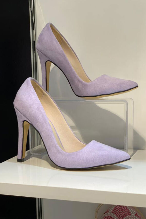 6538 Süet Stiletto Lila - 3