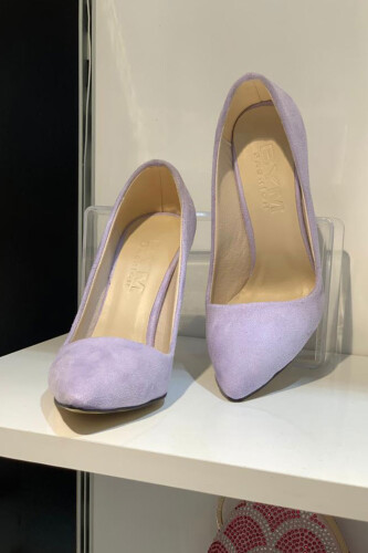 6538 Süet Stiletto Lila - 4