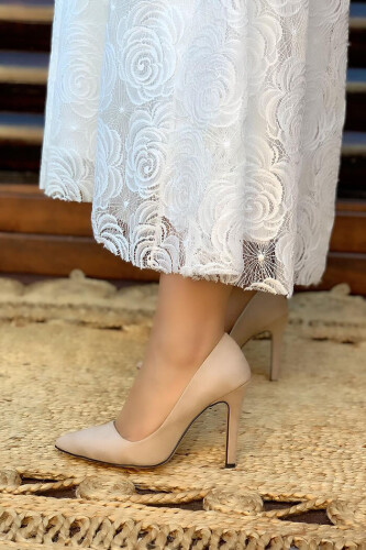 6538 Süet Stiletto Taş - Bym Fashion