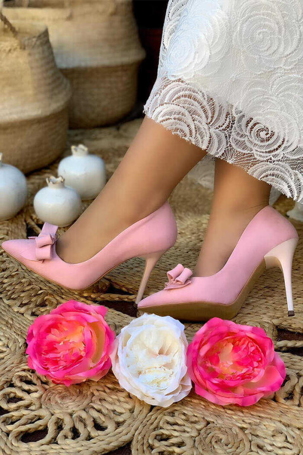 6539 Fiyonklu Stiletto Pudra - 1