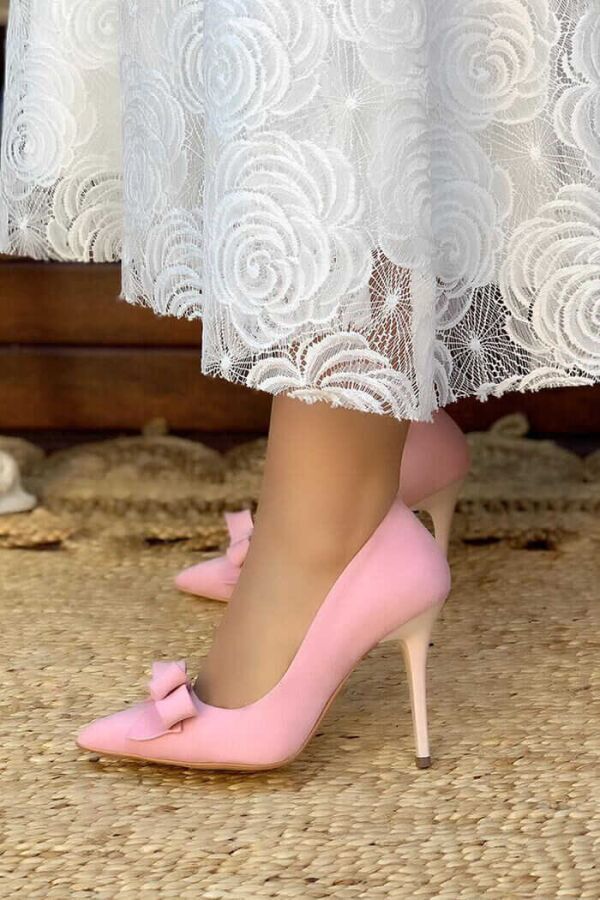 6539 Fiyonklu Stiletto Pudra - 3