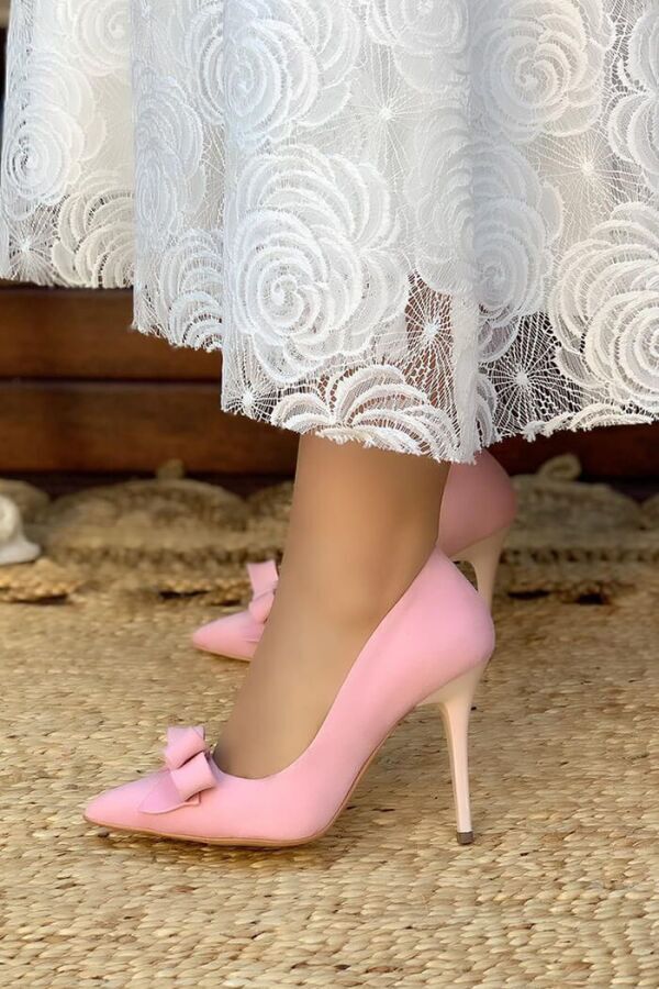 6539 Fiyonklu Stiletto Pudra - 4