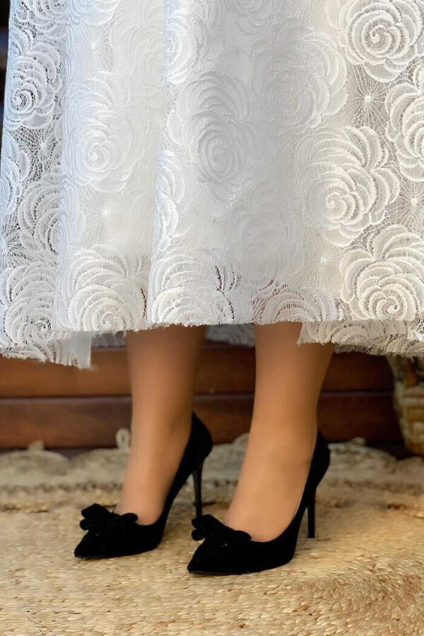 6539 Fiyonklu Stiletto Siyah - 2