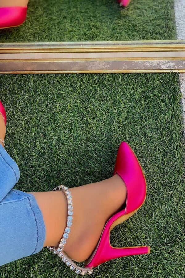 6549 Topuklu Ayakkabı Fuşya - 7