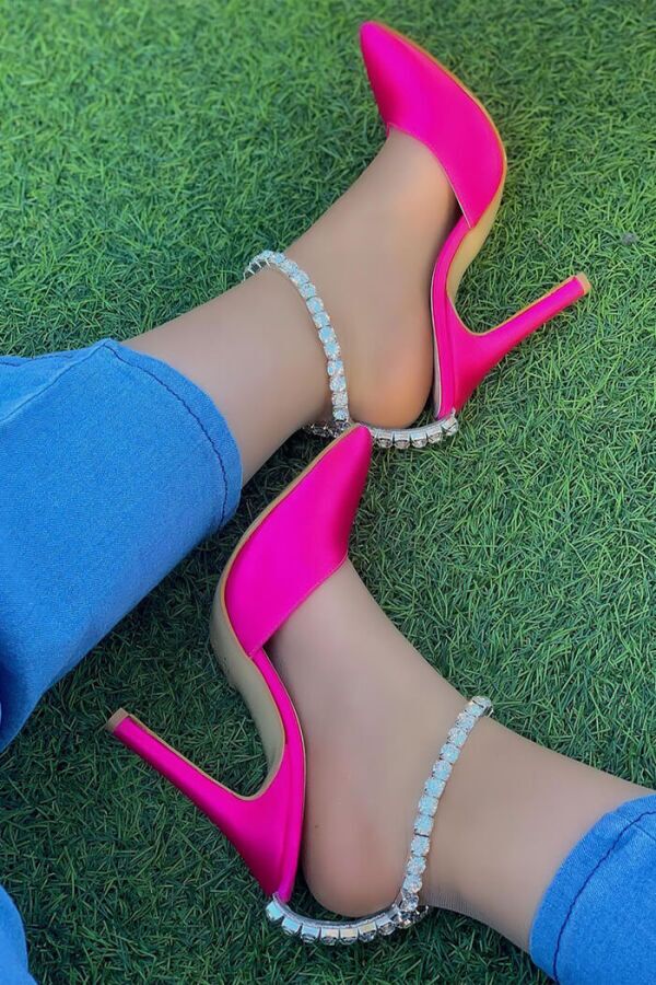 6549 Topuklu Ayakkabı Fuşya - 4