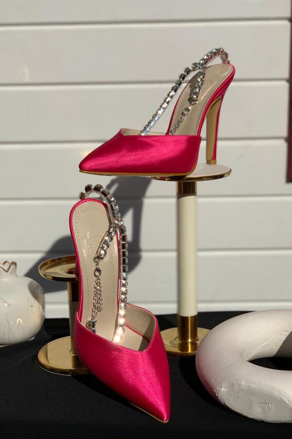 6549 Topuklu Ayakkabı Fuşya - 6