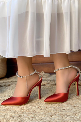 6549 Topuklu Ayakkabı Kiremit - Bym Fashion