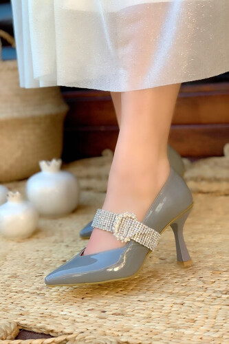 6555 Ayakkabı Gri - Bym Fashion