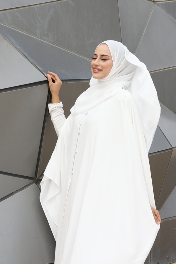 Düğme Detaylı Pelerin 70024 Ekru - 6