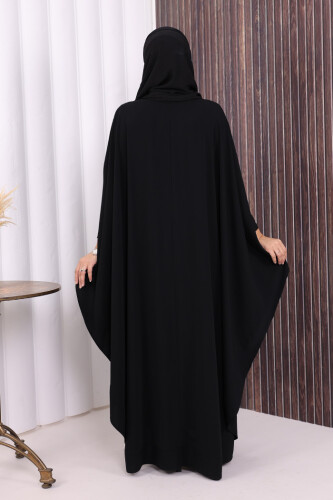 Düğme Detaylı Pelerin 70024 Siyah - 4