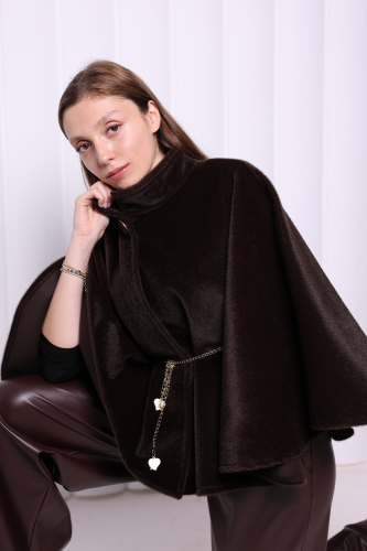 Zincir Kemer Detaylı Panço 70032 Koyu Kahve - 5