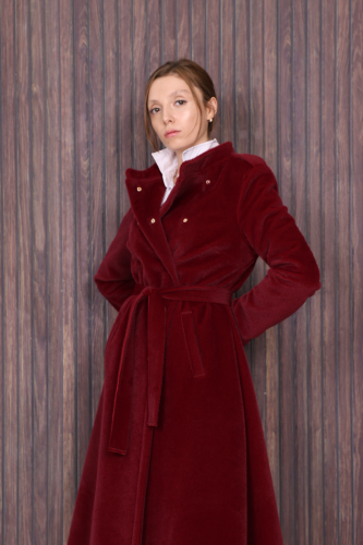 Çıt Çıt Düğme Detay Kaban 70035 Bordo - 5