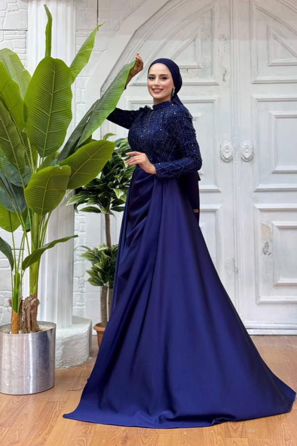 7024 Abiye Lacivert - 2