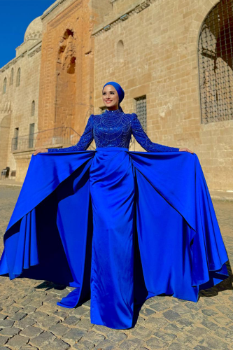 7024 Abiye Saks - Bym Fashion