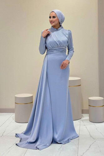 7036 Abiye Gri - Bym Fashion