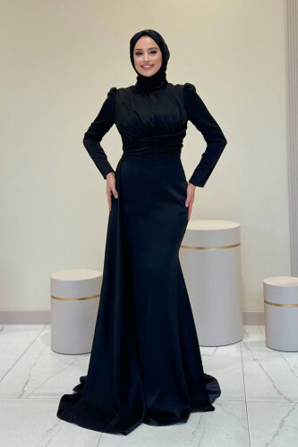 7036 Abiye Siyah - Bym Fashion