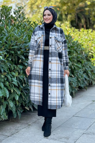 Düğme Detaylı Kaşe Oduncu Gömlek 7620 Hardal - Bym Fashion