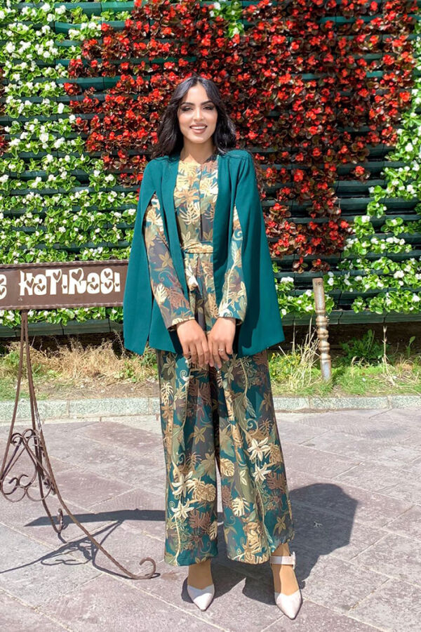 Куртка Cape Sleeve Look с прямой подкладкой 7666 Изумруд - 4