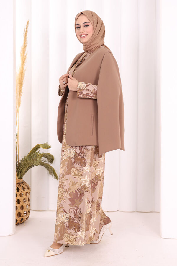 Куртка Cape Sleeve Look Straight Lined 7666 Норка - 3