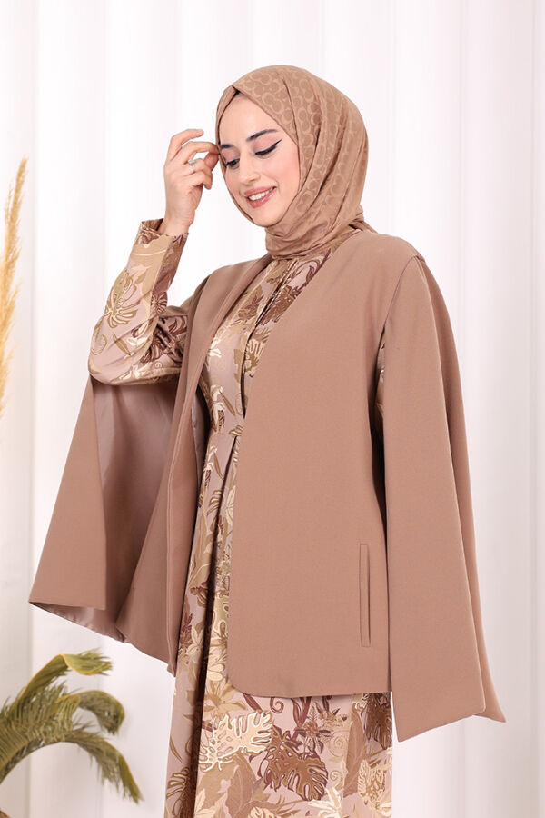 Куртка Cape Sleeve Look Straight Lined 7666 Норка - 5