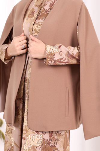 Куртка Cape Sleeve Look Straight Lined 7666 Норка - 6